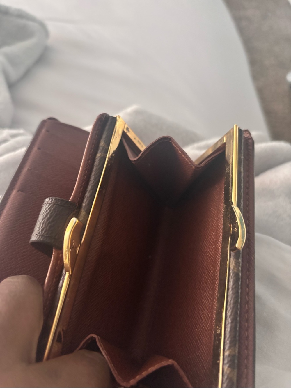 , Louis Vuitton Monogram Canvas Card Holder Wallet in Brown/Gold - Picture 9 of 10